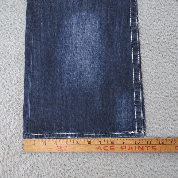 Big Star Voyager Loose Jeans 36x30 Blue Loose Distressed Baggy Grunge Y2K - Picture 15 of 16
